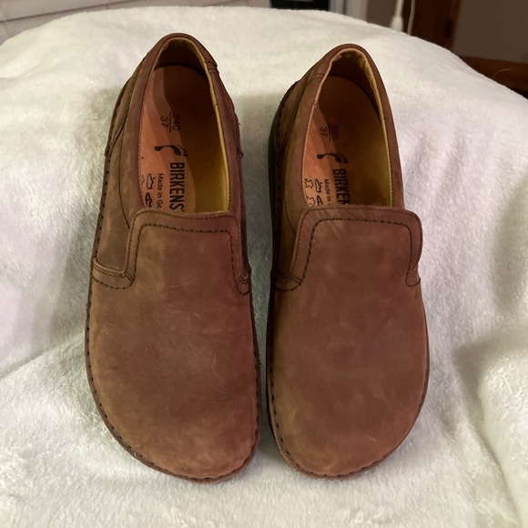 Birkenstock Shoes - Birkenstock Women's Slip On Leather Loafers Brown Size 7 EUR 37
